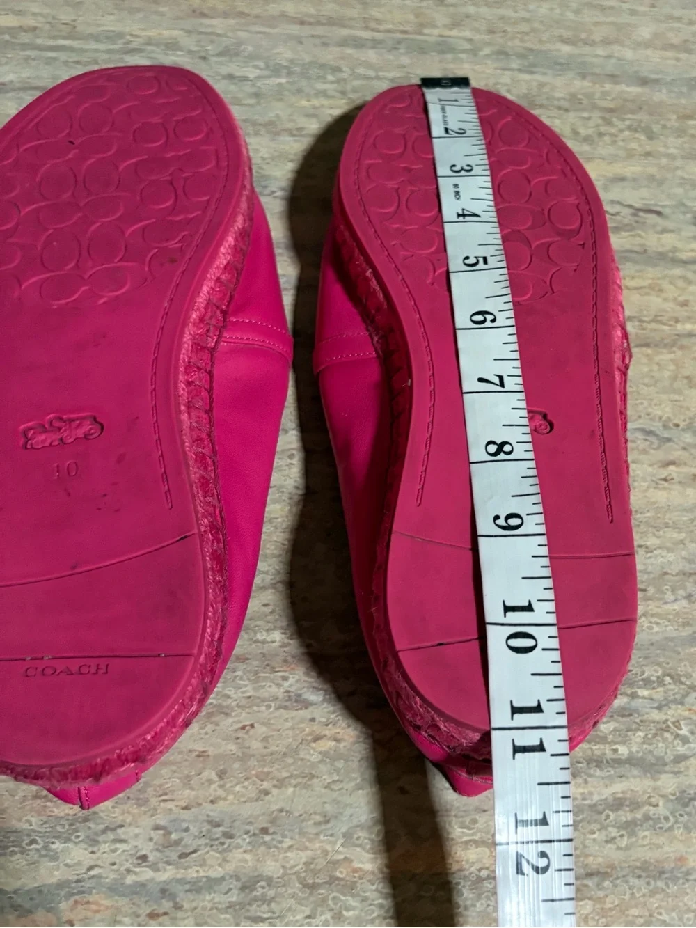 Coach Hot Pink Leather Espadrilles
